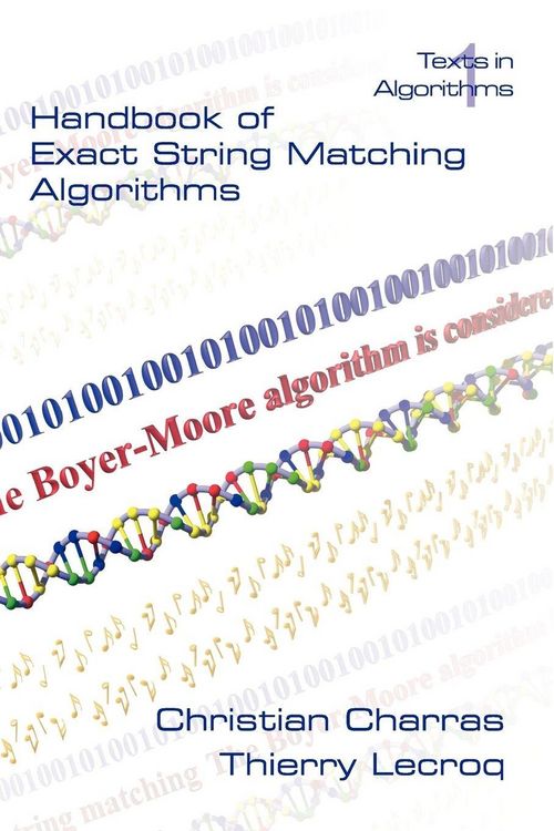Produktbild: Handbook of Exact String Matching Algorithms