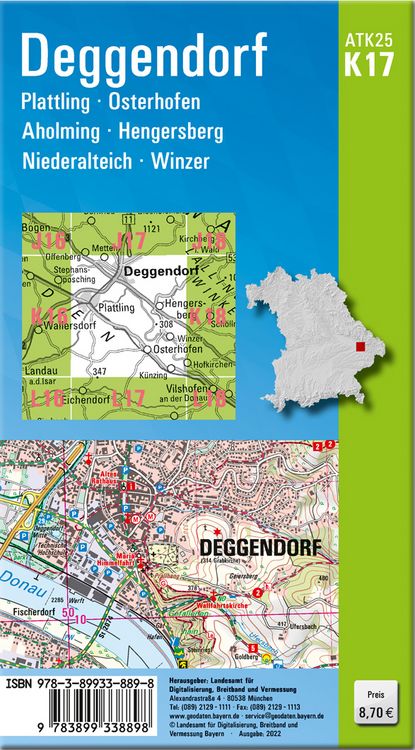 Produktbild: ATK25-K17 Deggendorf (Amtliche Topographische Karte 1:25000)