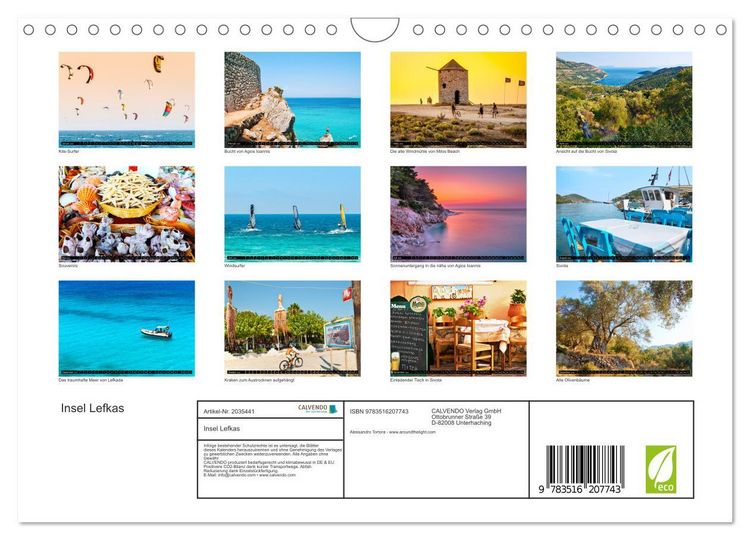Produktbild: Insel Lefkas (Wandkalender 2026 DIN A4 quer), CALVENDO Monatskalender