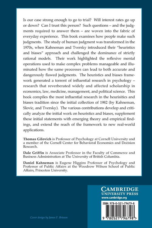 Produktbild: Heuristics and Biases