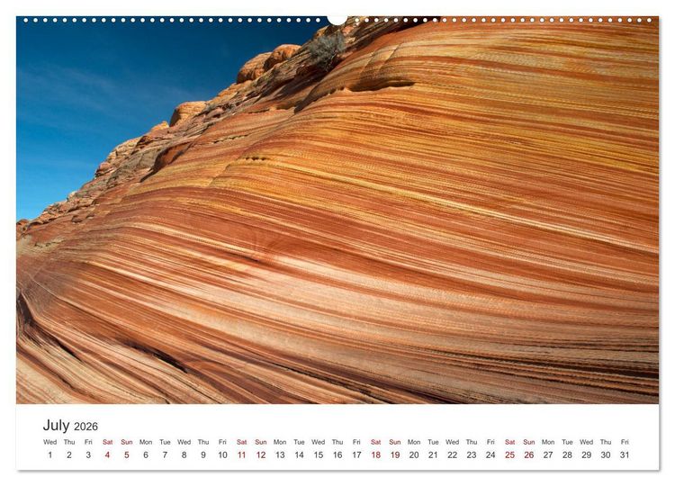 Produktbild: Paria Canyon The Wave (High Quality Premium Wall Calendar 2026 DIN A2 landscape),CALVENDO 12 Month Wall Calendar
