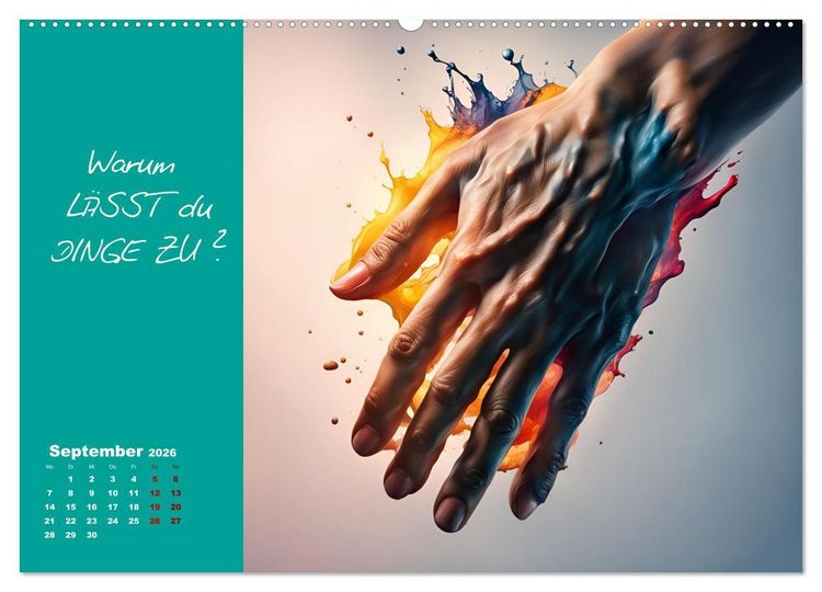 Produktbild: KI Mut - Trau Dich und stell Dir die richtige Frage (Wandkalender 2026 DIN A2 quer), CALVENDO Monatskalender