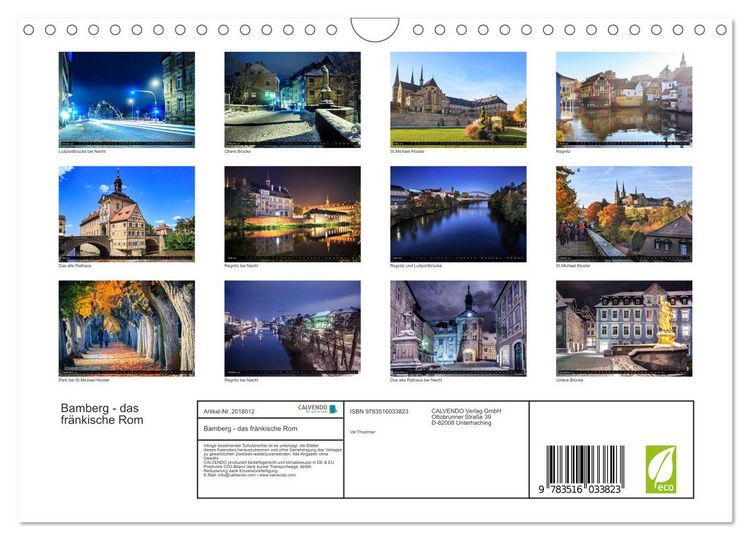 Produktbild: Bamberg - das fr&auml;nkische Rom (Wandkalender 2026 DIN A4 quer), CALVENDO Monatskalender