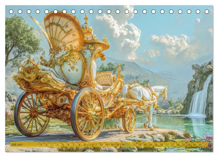 Produktbild: Kutschentr&auml;ume - Fantasiewerke (Tischkalender 2027 DIN A5 quer), CALVENDO Monatskalender