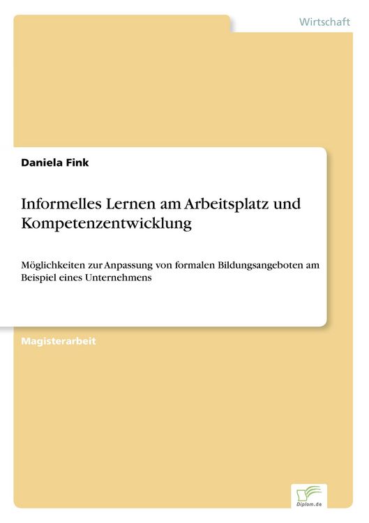 Produktbild: Informelles Lernen am Arbeitsplatz und Kompetenzentwicklung