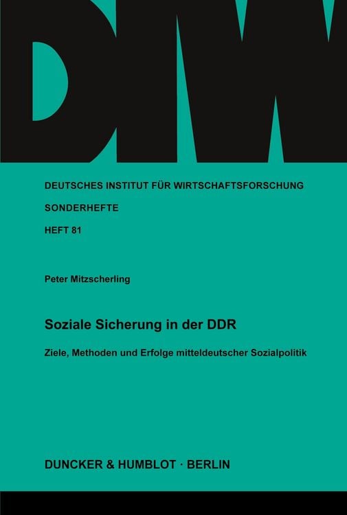 Produktbild: Soziale Sicherung in der DDR.
