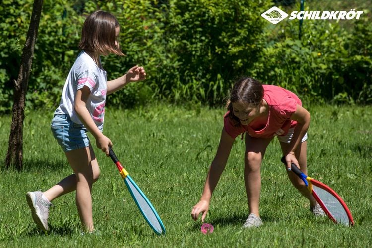 Produktbild: Schildkr&ouml;t 970150 - Giant Racket Set, Federball Schl&auml;ger Set