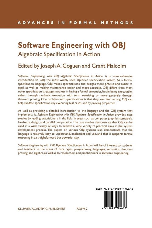 Produktbild: Software Engineering with OBJ