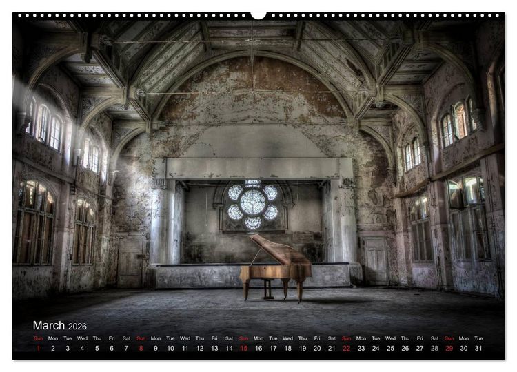 Produktbild: Lost Places HDR Beelitz II (High Quality Premium Wall Calendar 2026 DIN A2 landscape),CALVENDO 12 Month Wall Calendar