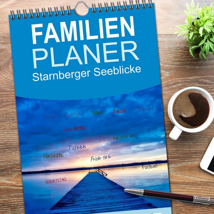 Produktbild: Familienplaner 2026 - Starnberger Seeblicke mit 5 Spalten (Wandkalender, 21 x 45 cm) CALVENDO