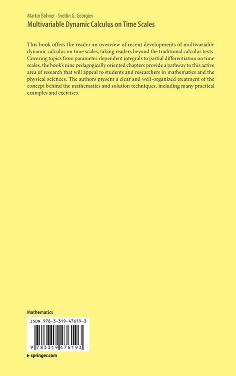 Produktbild: Multivariable Dynamic Calculus on Time Scales