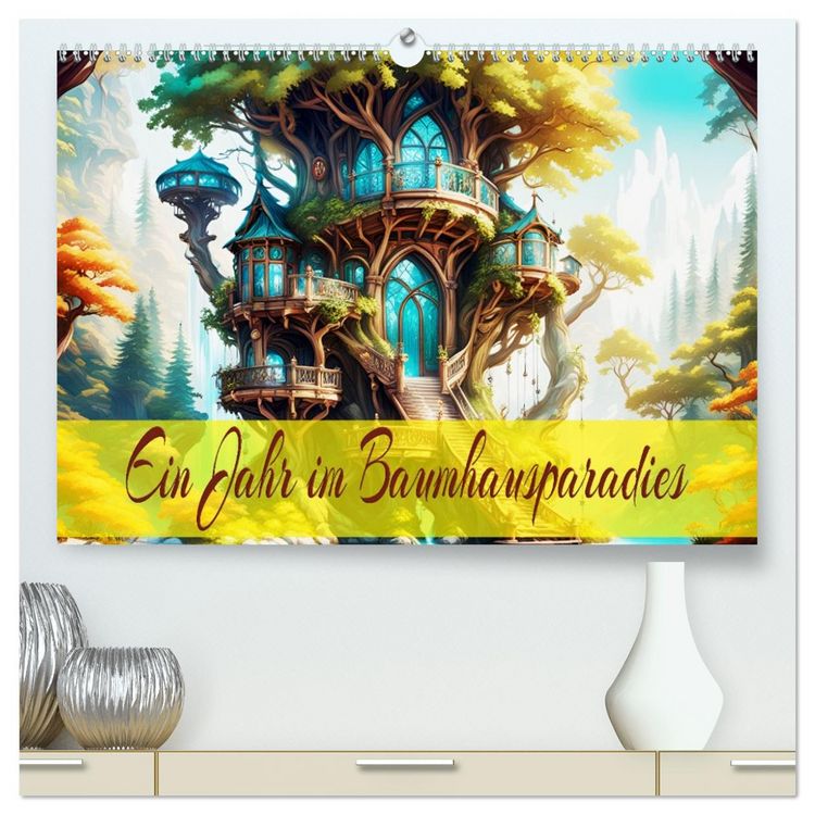Produktbild: Ein Jahr im Baumhausparadies (hochwertiger Premium Wandkalender 2026 DIN A2 quer), Kunstdruck in Hochglanz