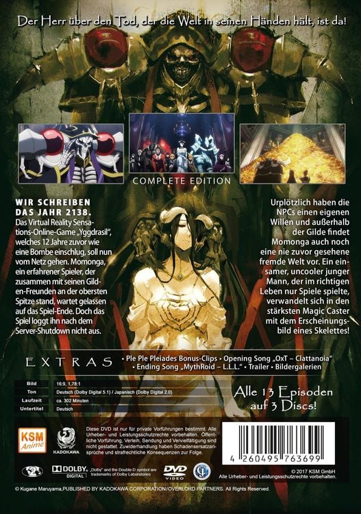 Produktbild: Overlord - Complete Edition [3 DVDs]