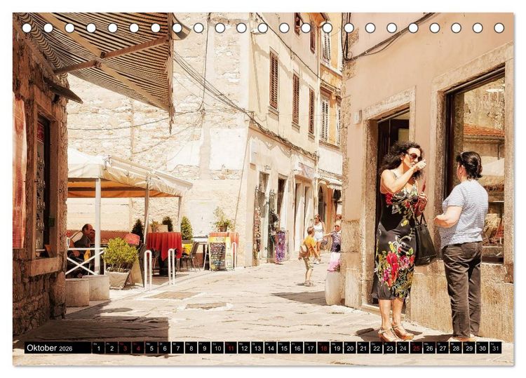 Produktbild: Pula Street (Tischkalender 2026 DIN A5 quer), CALVENDO Monatskalender
