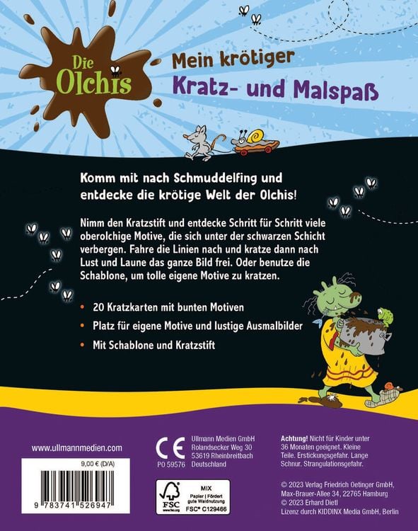 Produktbild: Die Olchis &ndash; Mein kr&ouml;tiger Kratz- und Malspa&szlig;