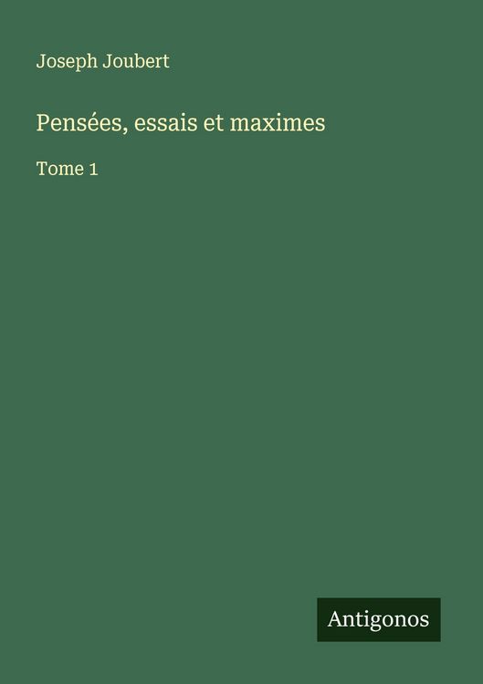 Produktbild: Pens&eacute;es, essais et maximes
