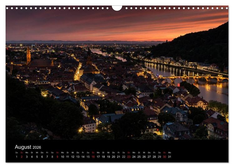 Produktbild: Heidelberger Stadtansichten (Wandkalender 2026 DIN A3 quer), CALVENDO Monatskalender
