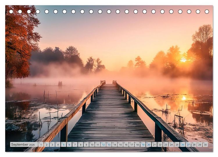Produktbild: Magische Nebelmomente (Tischkalender 2026 DIN A5 quer), CALVENDO Monatskalender