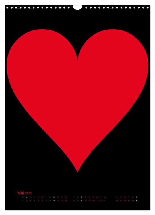 Produktbild: Foto- und Bastelkalender &bdquo;LIEBE&ldquo; in der Farbe Schwarz (Wandkalender 2026 DIN A3 hoch), CALVENDO Monatskalender