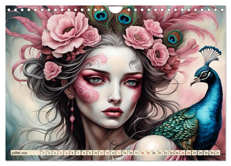 Produktbild: Les murmures des paons (Calendrier mural 2026 DIN A4 vertical), CALVENDO calendrier mensuel