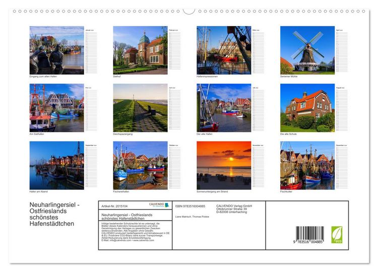 Produktbild: Neuharlingersiel - Ostfrieslands sch&ouml;nstes Hafenst&auml;dtchen (hochwertiger Premium Wandkalender 2026 DIN A2 quer), Kunstdruck in Hochglanz