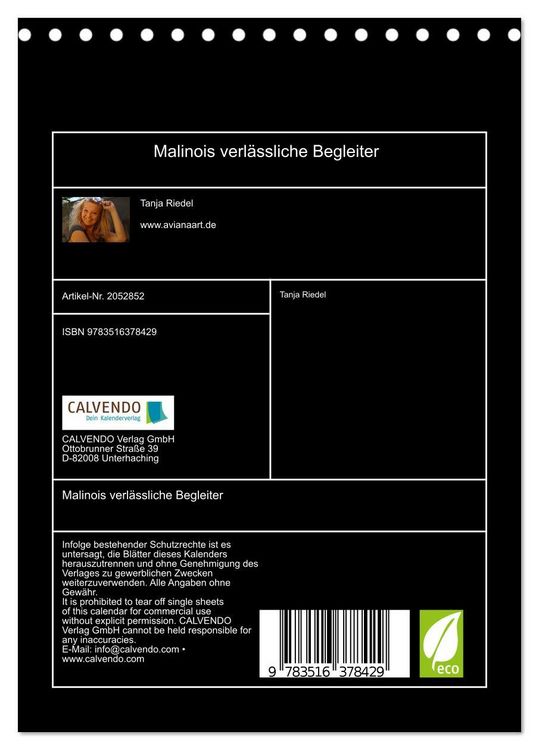 Produktbild: Malinois verl&auml;ssliche Begleiter (Tischkalender 2026 DIN A5 hoch), CALVENDO Monatskalender