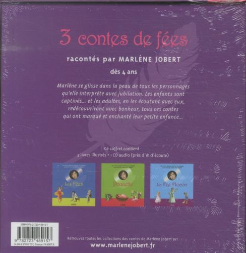 Produktbild: 3 contes de f&eacute;es: 3 livres + 1 CD