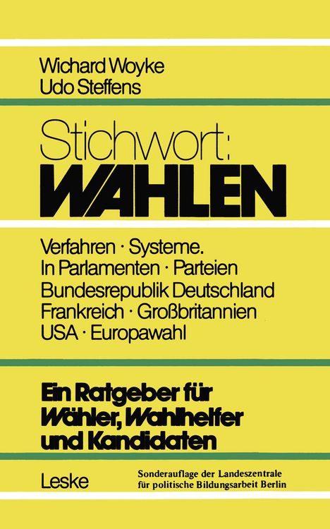 Produktbild: Stichwort: Wahlen