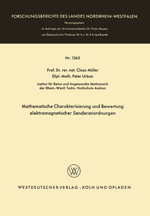 Produktbild: Mathematische Charakterisierung und Bewertung elektromagnetischer Senderanordnungen
