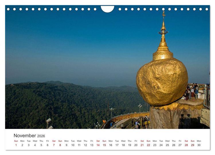 Produktbild: Life in Myanmar, Burma (Wall Calendar 2026 DIN A4 landscape), CALVENDO 12 Month Wall Calendar