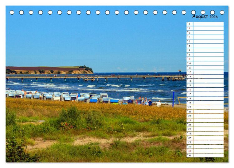 Produktbild: Ostseebad Boltenhagen - Sehnsuchtsort an der Ostsee (Tischkalender 2026 DIN A5 quer), CALVENDO Monatskalender