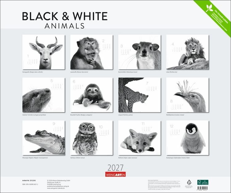 Produktbild: Black & White Animals 2027