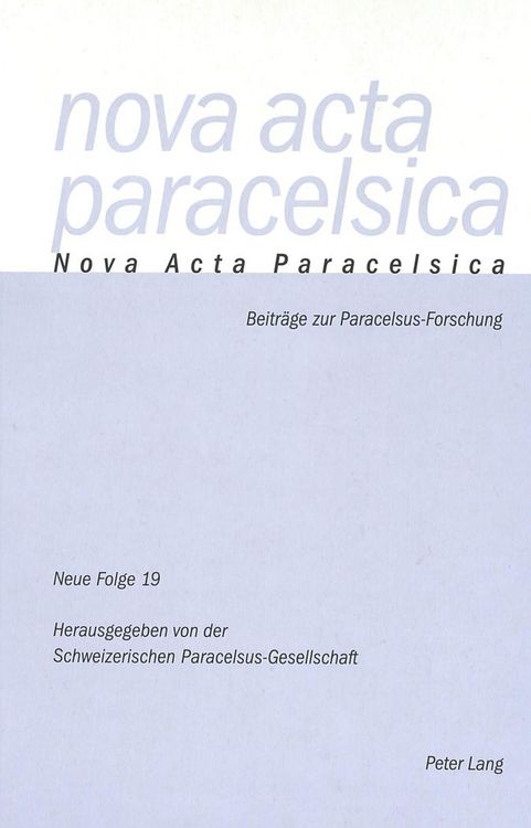 Produktbild: Nova Acta Paracelsica 19