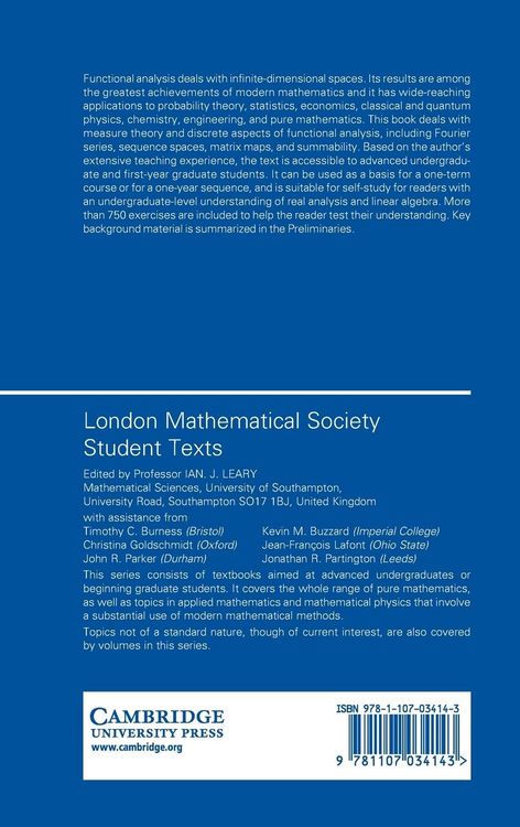Produktbild: Classical and Discrete Functional Analysis with Measure Theory