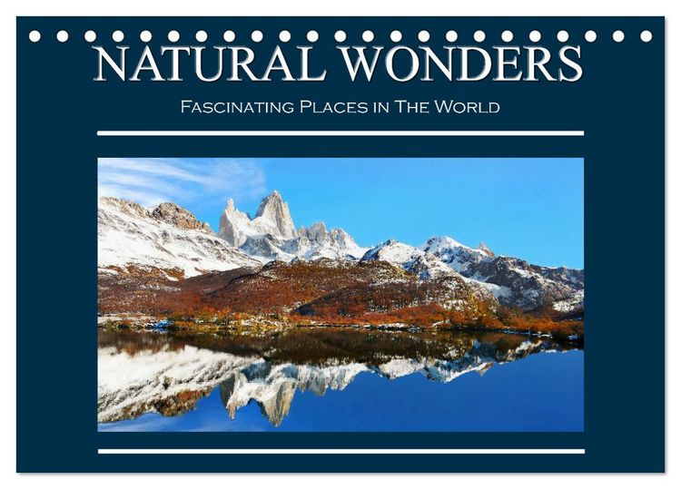 Produktbild: Natural Wonders, Fascinating Places in The World (Desk Calendar 2026 DIN A5 landscape), CALVENDO 12 Month DeskCalendar
