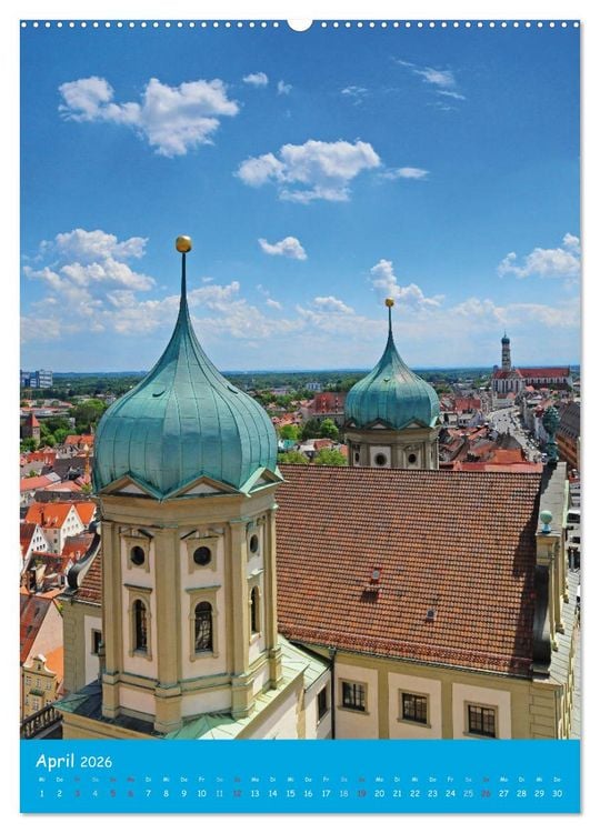 Produktbild: Spaziergang durch Augsburg (Wandkalender 2026 DIN A2 hoch), CALVENDO Monatskalender