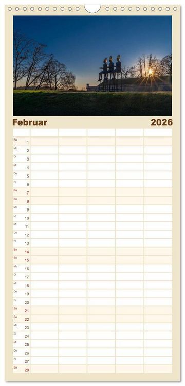 Produktbild: Familienplaner 2026 - Romantisches Erfurt - Bilder einer Stadt voller Geschichte mit 5 Spalten (Wandkalender, 21 x 45 cm) CALVENDO