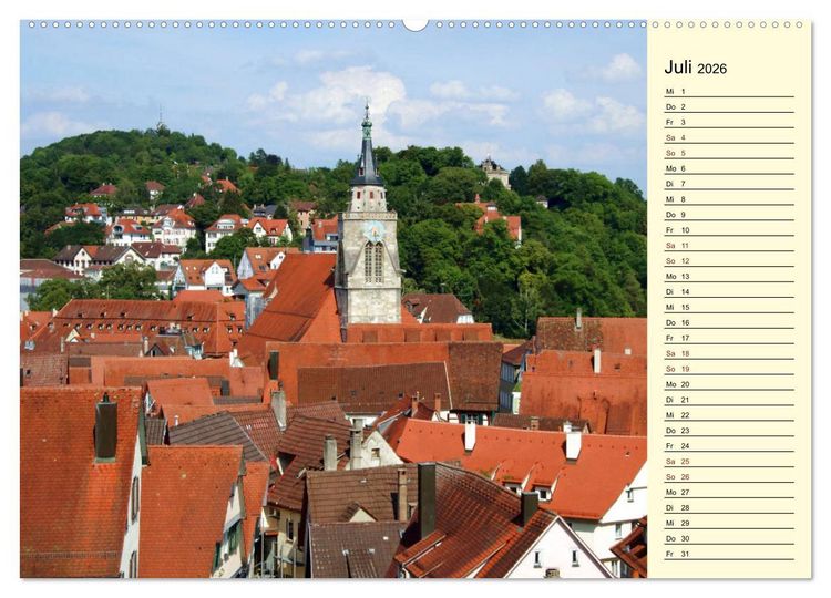 Produktbild: T&uuml;bingen erleben (Wandkalender 2026 DIN A2 quer), CALVENDO Monatskalender