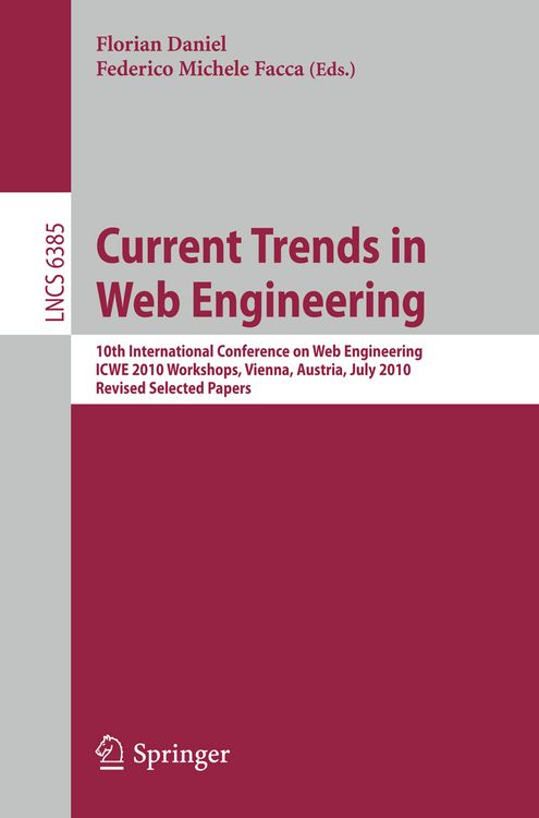 Produktbild: Current Trends in Web Engineering, ICWE 2010 Workshops