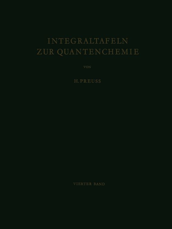 Produktbild: Integraltafeln zur Quantenchemie