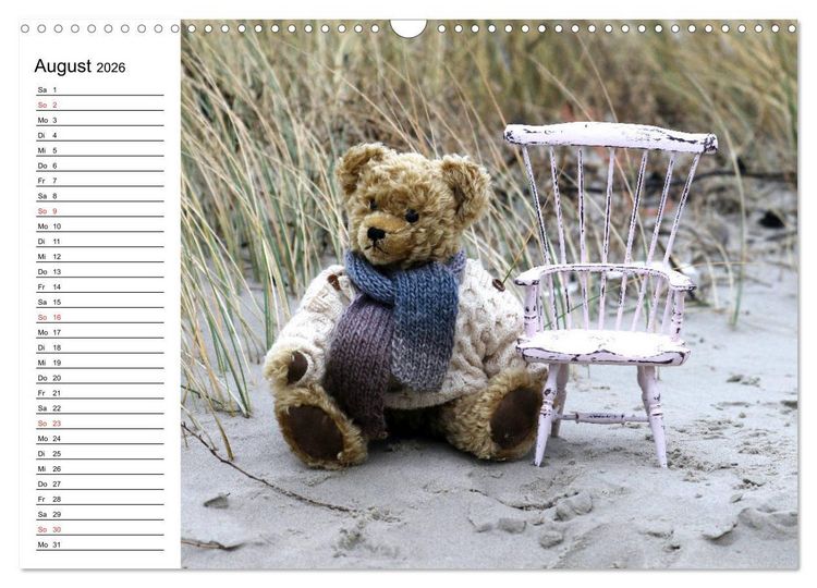 Produktbild: Teddy unterwegs (Wandkalender 2026 DIN A3 quer), CALVENDO Monatskalender