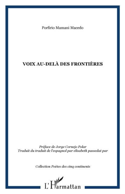 Produktbild: Voix au-dela des frontieres