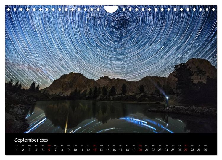 Produktbild: Sternensucher - Landschaft unter Sternen (Wandkalender 2026 DIN A4 quer), CALVENDO Monatskalender