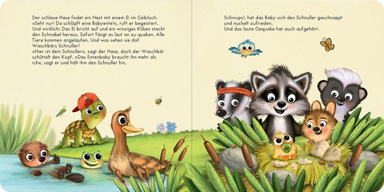 Produktbild: Der Baby Waschb&auml;r braucht keinen Schnuller mehr