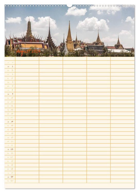 Produktbild: EXOTISCHES S&Uuml;DOSTASIEN - Familienplaner 2026 (Wandkalender 2026 DIN A2 hoch), CALVENDO Monatskalender