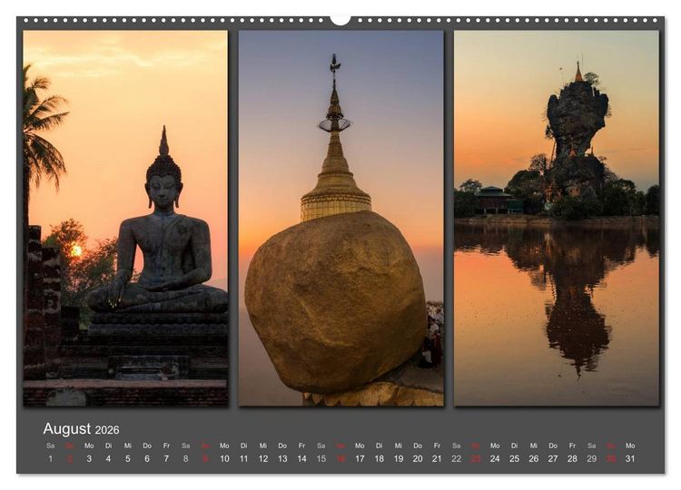 Produktbild: MEDITATION Zeit f&uuml;r mich (hochwertiger Premium Wandkalender 2026 DIN A2 quer), Kunstdruck in Hochglanz