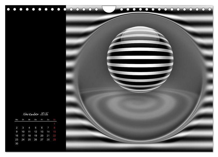 Produktbild: Optische Kunst im Quadrat (Wandkalender 2026 DIN A4 quer), CALVENDO Monatskalender
