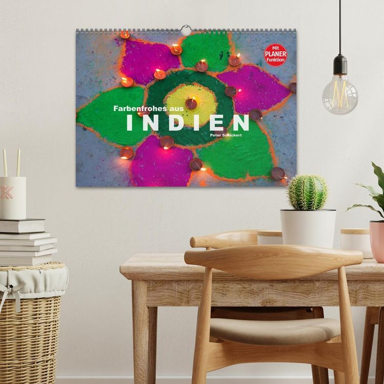 Produktbild: Farbenfrohes aus Indien (Wandkalender 2026 DIN A3 quer), CALVENDO Monatskalender