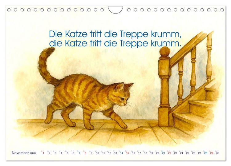 Produktbild: Zackige Zungenbrecher (Wandkalender 2026 DIN A4 quer), CALVENDO Monatskalender