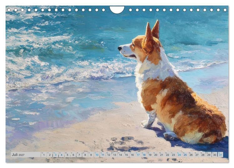 Produktbild: Corgi-Charme (Wandkalender 2027 DIN A4 quer), CALVENDO Monatskalender